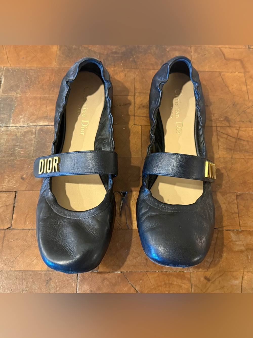 Dior calfskin ballet flats